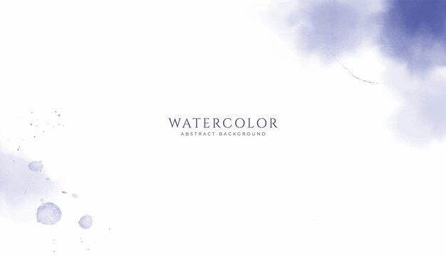 Fondo de acuarela horizontal abstracto Ilustración de fondo de espacio vacío de color púrpura azul claro neutro