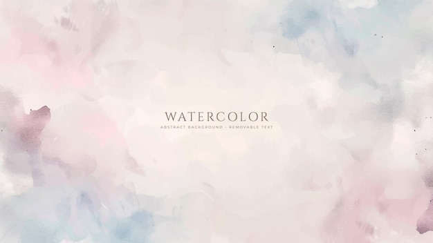 Fondo de acuarela horizontal abstracto Textura vectorial dibujada a mano Pintura acariciada con pincel acuarela de color pastel