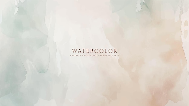 Fondo de acuarela horizontal abstracto Textura vectorial dibujada a mano Pintura acariciada con pincel acuarela de color pastel