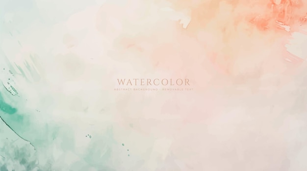 Fondo de acuarela horizontal abstracto Textura vectorial dibujada a mano Pintura acariciada con pincel acuarela de color pastel