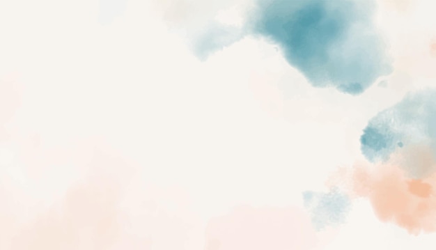 Fondo de acuarela horizontal abstracto Textura vectorial dibujada a mano Pintura acariciada con pincel acuarela de color pastel