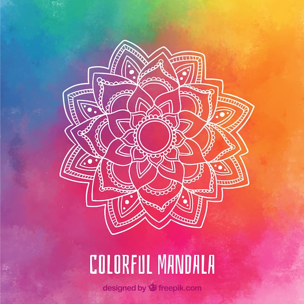 Vector fondo de acuarela de mandala