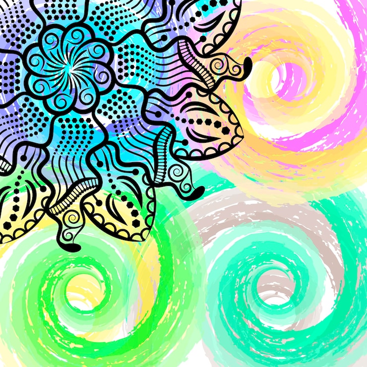 Vector fondo de acuarela de mandala