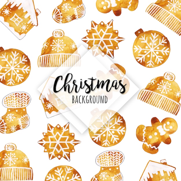 Fondo de la acuarela de Navidad