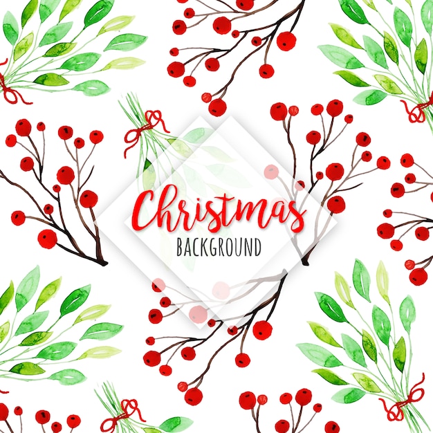 Fondo de la acuarela de Navidad