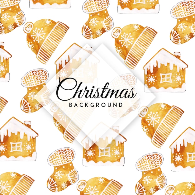Fondo de la acuarela de Navidad