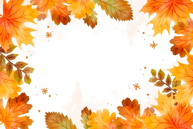 El fondo de la acuarela de otoño