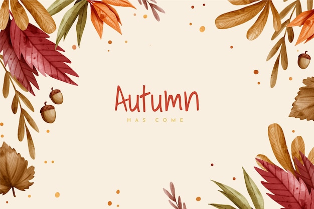 El fondo de la acuarela de otoño