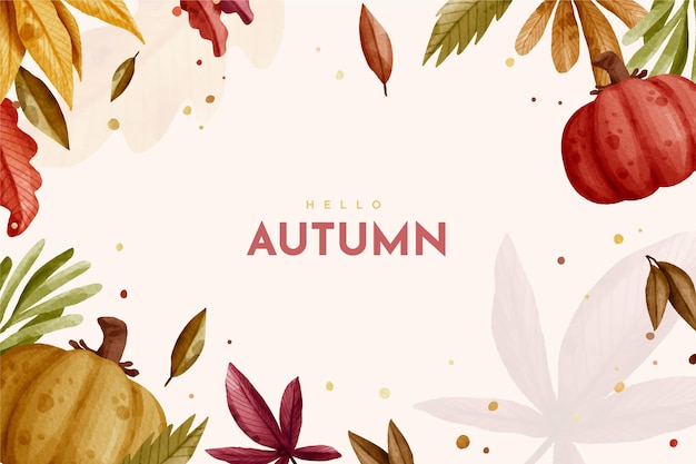 El fondo de la acuarela de otoño