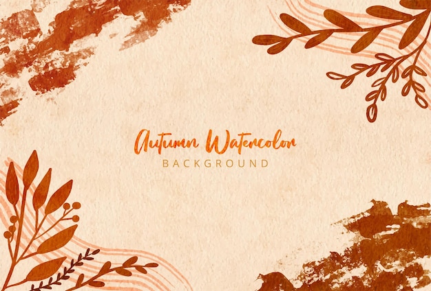 El fondo de la acuarela de otoño