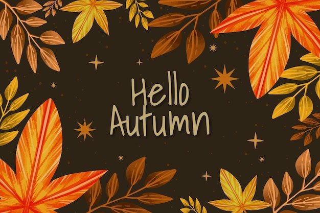 El fondo de la acuarela de otoño