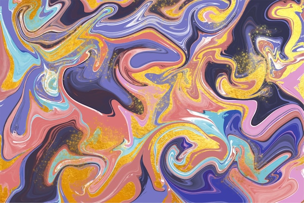 Fondo de acuarela con papel de aluminio dorado