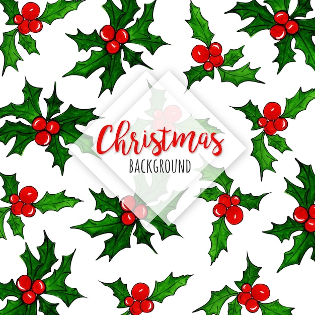Fondo de acuarela patrón de Navidad