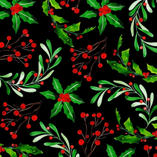 Fondo de acuarela patrón de Navidad