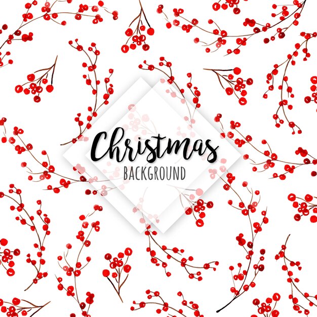 Fondo de acuarela patrón de Navidad