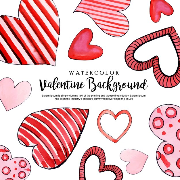 Fondo de acuarela de San Valentín