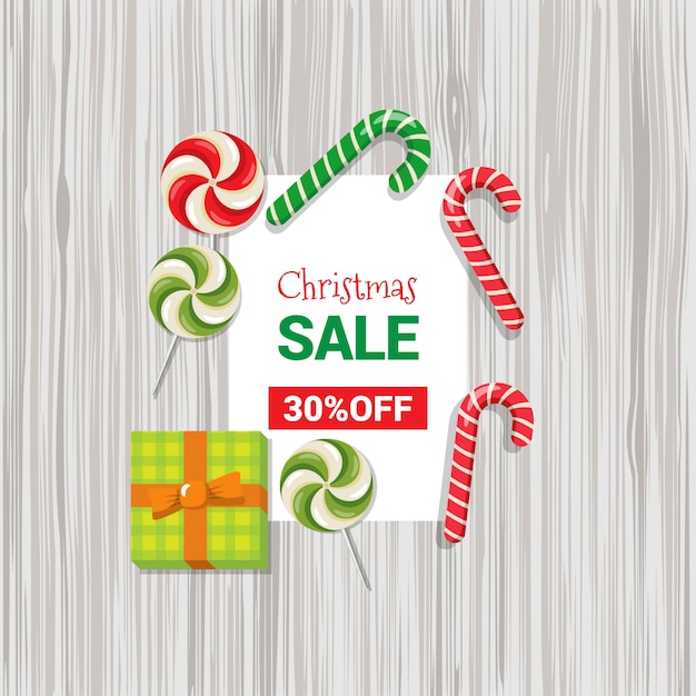 Fondo adorable de navidad con diseño plano
