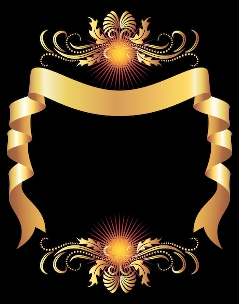 Fondo con adorno dorado para varias obras de arte de diseño