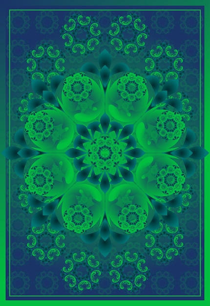 Fondo con adorno Mandala, patrón indio redondo, patrón musulmán