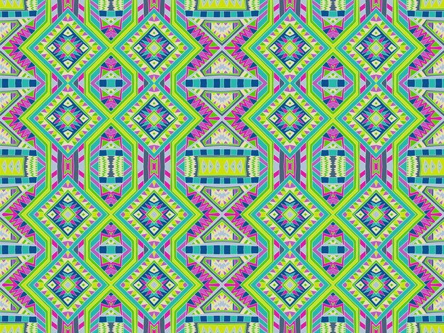 Fondo de adorno tribal Patrón de adorno étnico Estilo azteca Patrón de colores boho