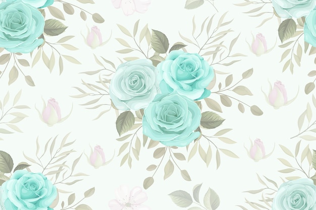 Vector fondo con adornos florales de colores suaves