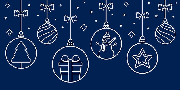 Fondo de adornos navideños colgantes