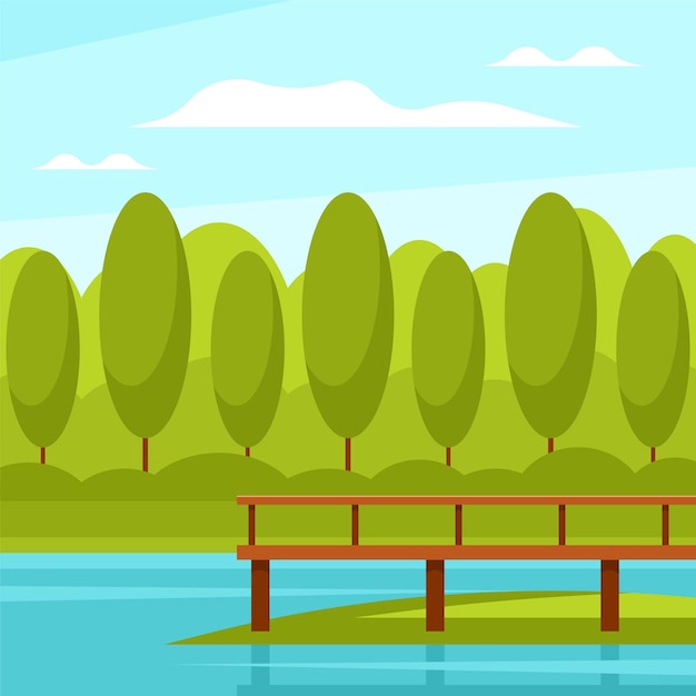 Fondo aislado del muelle de pesca
