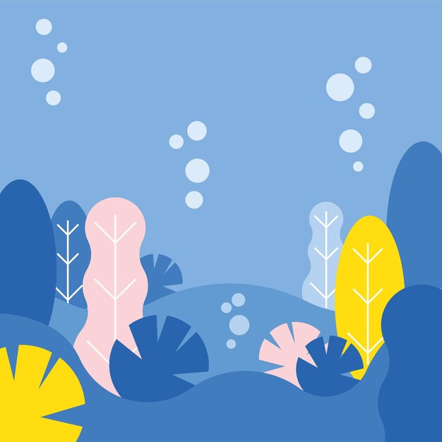 Fondo aislado del mundo submarino