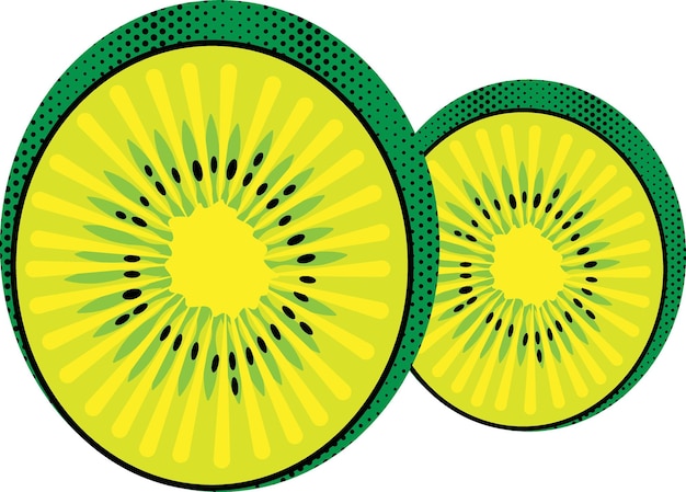 Fondo aislado de la rebanada de la fruta de kiwi