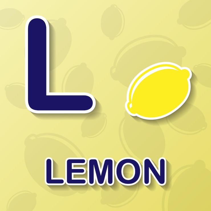 Vector fondo de alfabeto de limón
