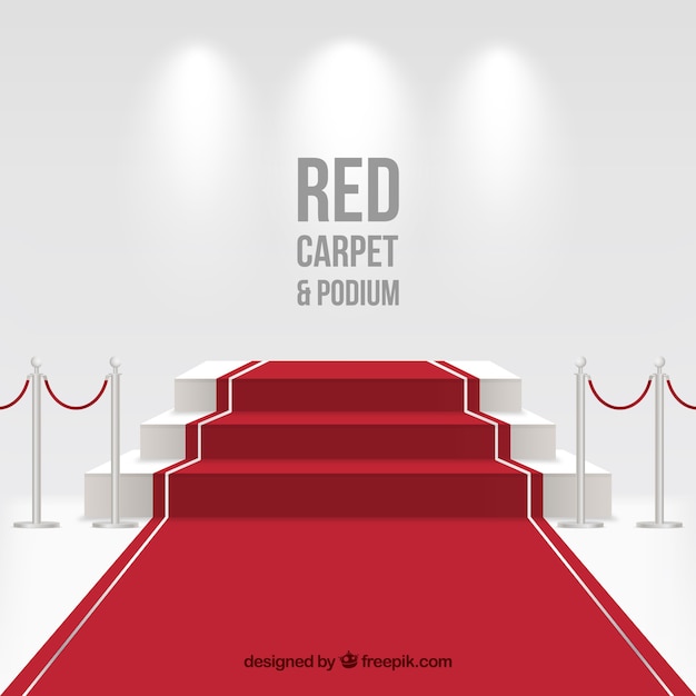 Vector fondo de alfombra roja en estilo realista