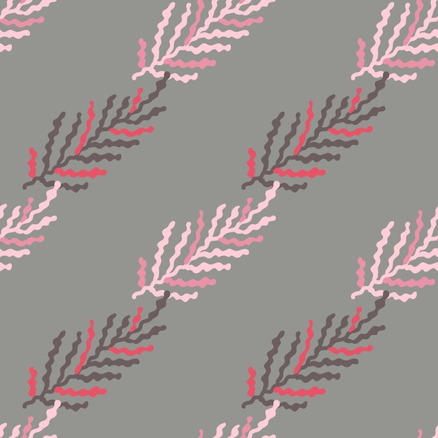Fondo de algas marinas abstractas Hojas de helecho orgánico patrón sin costuras Fondo botánico de estilo simple Fondo de pantalla de hoja de bosque decorativo Para diseño de tela cubierta de papel de envoltura de impresión textil