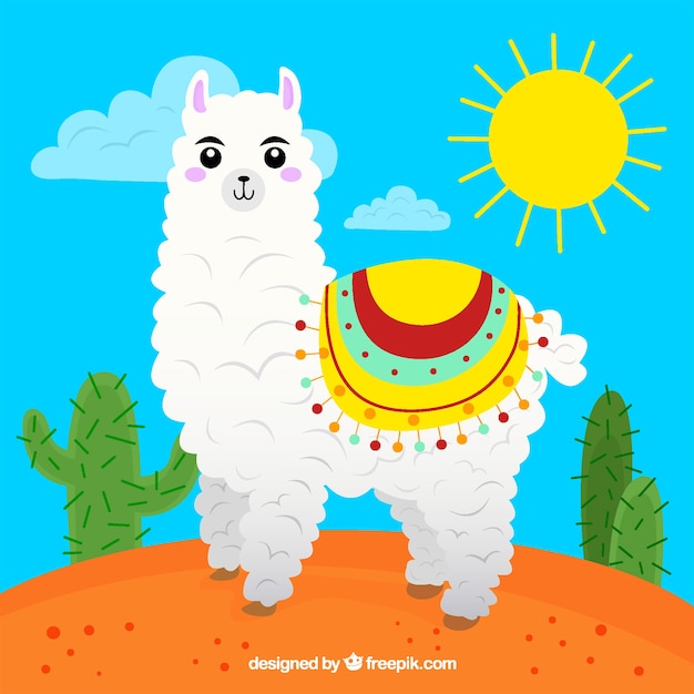 Vector fondo de alpaca lindo