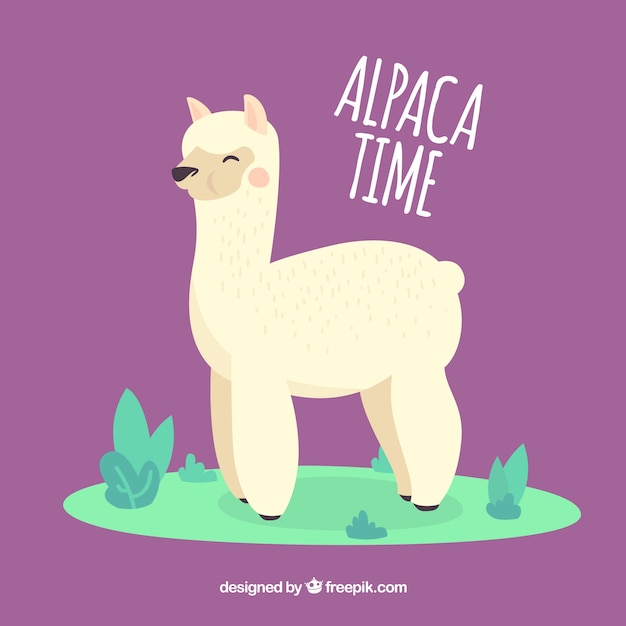 Vector fondo de alpaca lindo