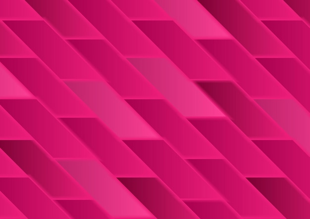 Fondo de alta tecnología de azulejos geométricos de color rosa brillante abstracto