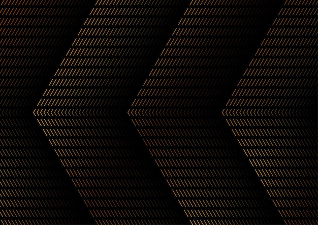 Fondo de alta tecnología de lujo abstracto de flechas doradas