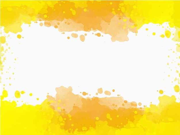 Vector fondo amarillo abstracto acuarela