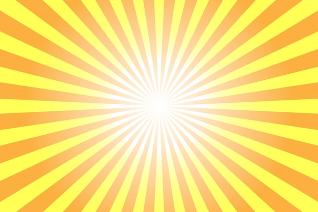 Vector fondo amarillo abstracto con ilustración de rayos de sol