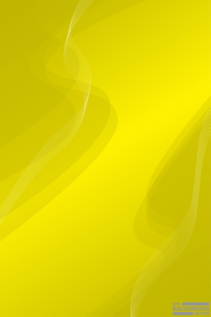 Fondo amarillo abstracto con líneas fluidas