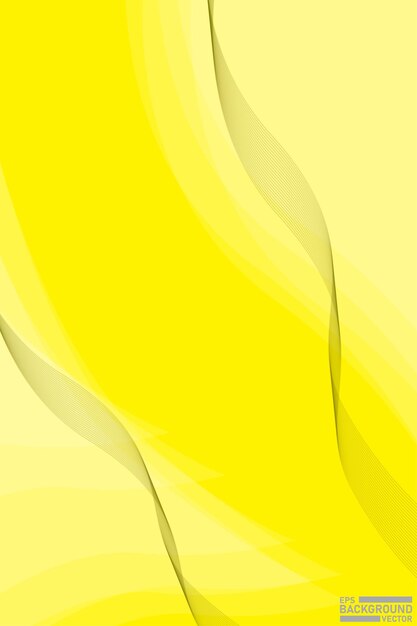 Fondo amarillo abstracto con líneas onduladas