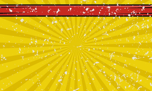 Fondo amarillo del arte pop cómico clásico