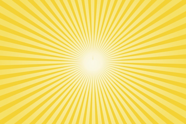 Un fondo amarillo y blanco con el sol en el centro.