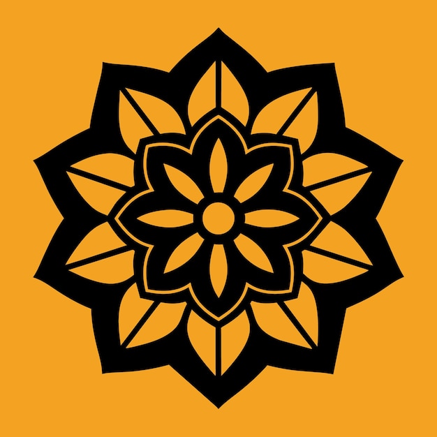 Vector un fondo amarillo con un diseño de flores en él