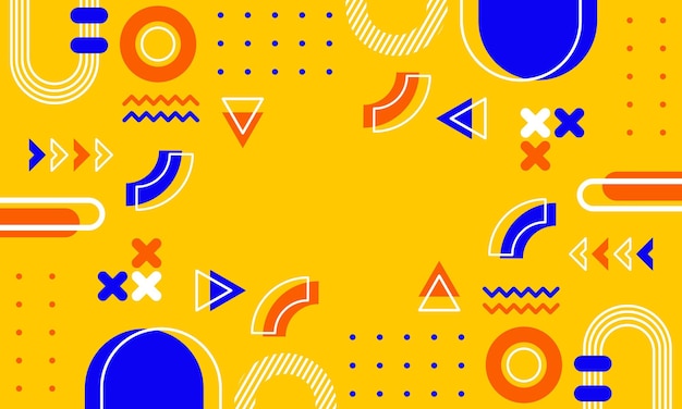 un fondo amarillo con un diseño geométrico en el medio