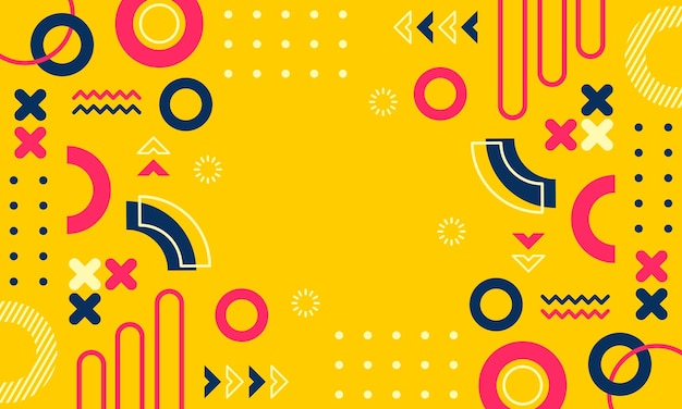 un fondo amarillo con un diseño en el medio y un círculo en el medio