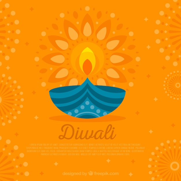 Fondo amarillo de diwali