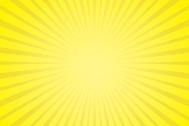 Fondo amarillo con efecto de luz brillante en el centro diseño de fondo de estallido de sol