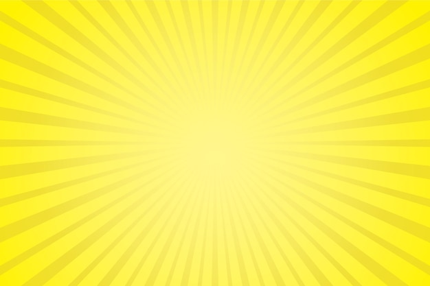 Fondo amarillo con efecto de luz brillante en el centro diseño de fondo de estallido de sol