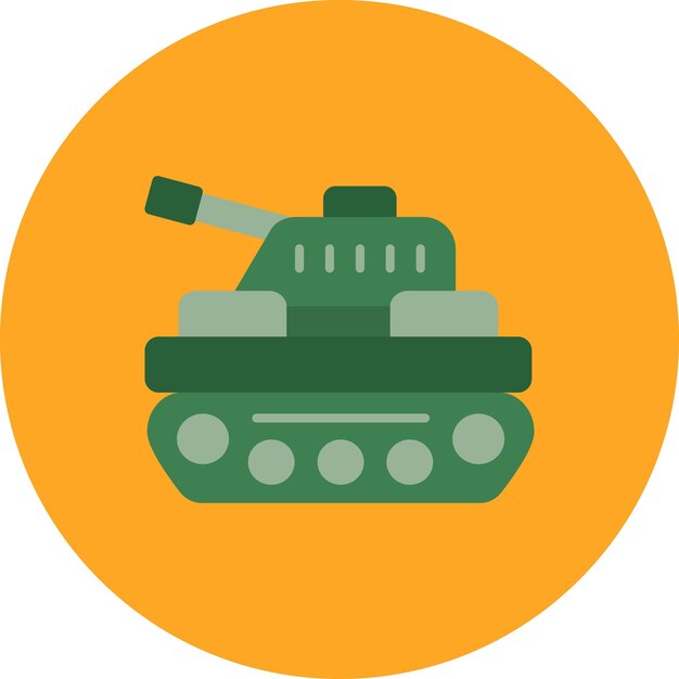 Vector un fondo amarillo con un fondo verde y naranja con una imagen de un tanque con la palabra t