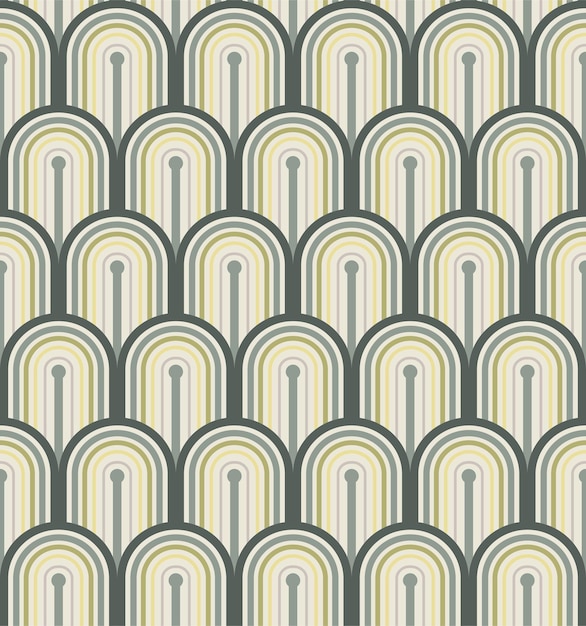 FONDO AMARILLO INCONSÚTIL CON ARCOS EN COLORES PASTEL